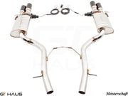 Premium performance exhaust system for Audi A8/S8 D3 V8 4.2 Quattro, featuring stainless steel construction and electronic valve control.