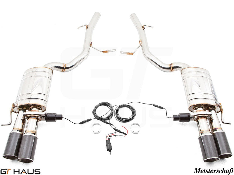 Premium exhaust system for Audi A8/S8 D3 V8 4.2 Quattro, featuring stainless steel construction and electronic valve control.