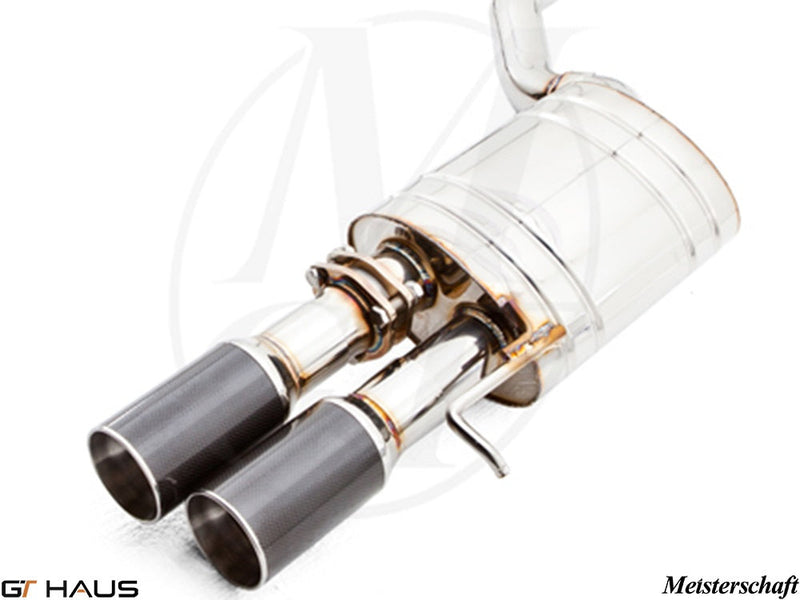 Premium exhaust system for Audi A8/S8 D3 V8 4.2 Quattro, featuring dual tips and high-quality stainless steel construction.