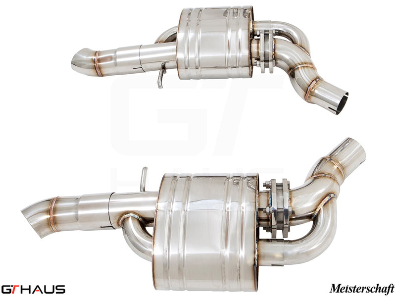 Premium performance exhaust system for Audi A8/S8 D4 4.0 T Quattro, featuring stainless steel construction and sleek design.