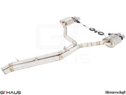 Premium exhaust system for Audi A8/S8 D4 Quattro, featuring stainless steel construction and electronic valve control.