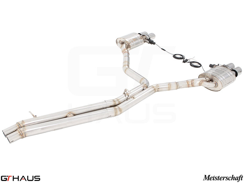 Premium exhaust system for Audi A8/S8 D4 Quattro, featuring stainless steel construction and electronic valve control.