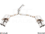 Premium exhaust system for Audi A8/S8 D4 Quattro, featuring stainless steel construction and dual tips for enhanced performance.