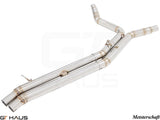 Cat-back resonator delete system for 2011+ Audi A8/S8 D4 models, featuring stainless steel construction and performance design.