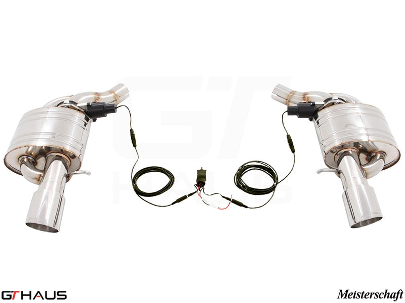 Premium exhaust system for Audi A8/S8 D4, featuring dual tips and electronic valve control for enhanced performance.