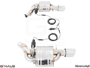 Premium exhaust system for Audi A8/S8 D4, featuring V6 Turbo and V8 Quattro options, with electronic valve control.