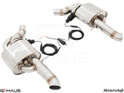 Premium exhaust system for Audi A8/S8 D4 W12 6.3L Quattro, featuring stainless steel construction and electronic valve control.