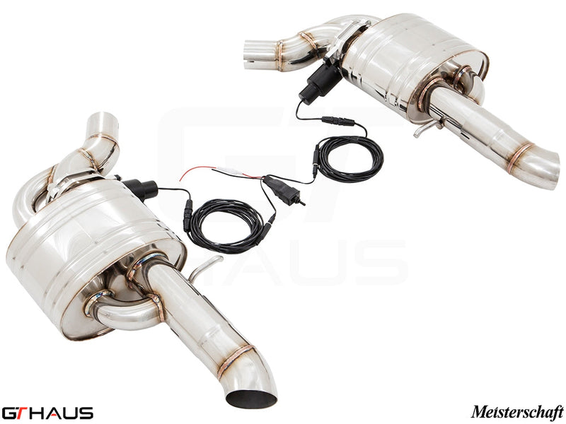 Premium exhaust system for Audi A8/S8 D4 W12 6.3L Quattro, featuring stainless steel construction and electronic valve control.