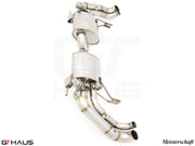 Premium performance exhaust system for Audi R8 Coupe/Roadster V10/V10+ (2017+) with stainless steel construction.