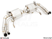 Premium exhaust system for Audi R8 Coupe/Roadster V10 and V10+ (2017+) featuring stainless steel construction.