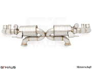 Premium performance exhaust system for Audi R8 Coupe/Roadster V10/V10+ (2017+) featuring stainless steel construction.