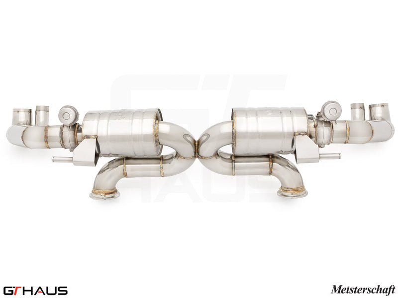 Premium performance exhaust system for Audi R8 Coupe/Roadster V10/V10+ (2017+) featuring stainless steel construction.