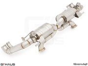 Premium exhaust system for Audi R8 Coupe/Roadster V10/V10+ (2017+) featuring stainless steel construction and enhanced performance.