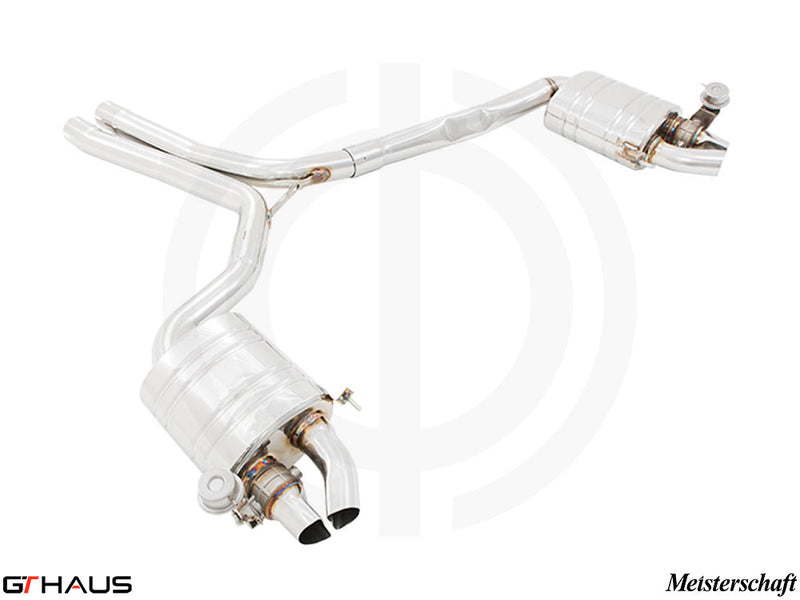 Premium performance exhaust system for Audi RS5 Coupe V8 (2013-2017) featuring stainless steel construction and electronic valve control.