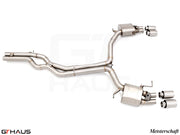 Premium exhaust system for Audi RS6 Avant C8 V8 (4.0T) 2019+, featuring stainless steel construction and electronic valve control.