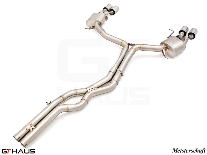 Premium performance exhaust system for Audi RS6 Avant C8 V8 (4.0T) 2019+, featuring stainless steel construction.