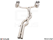 Premium performance exhaust system for Audi RS6 Avant C8 V8 (4.0T) Wagon, featuring stainless steel construction and dual tips.
