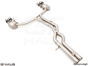 Premium exhaust system for Audi RS6 Avant C8 V8 (4.0T) 2019+, featuring stainless steel construction and dual tips.