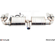Premium performance exhaust system for Audi TT MK II 2.0T, featuring stainless steel construction and electronic valve control.