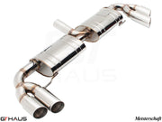 Premium stainless steel exhaust system for Audi TT MK II 2.0T, featuring dual tips and enhanced performance.
