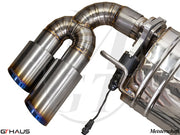 Premium exhaust system for Audi TT MK II 2.0T featuring stainless steel construction and electronic valve control.