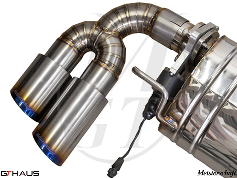 Premium exhaust system for Audi TT MK II 2.0T featuring stainless steel construction and electronic valve control.
