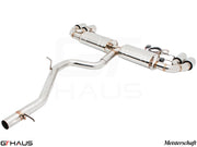 Premium performance exhaust system for Audi TT MK II 2.0T Quattro, featuring stainless steel construction and electronic valve control.