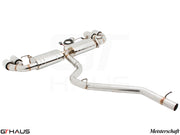Premium stainless steel exhaust system for Audi TT MK II 3.2L Quattro V6, featuring electronic valve control and sleek design.