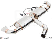 Premium performance exhaust system for Audi TT MK II TTRS, featuring stainless steel construction and electronic valve control.