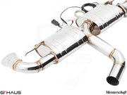 Premium performance exhaust system for Audi TT MK II TTRS, featuring stainless steel construction and electronic valve control.