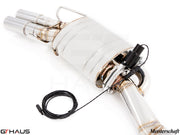 Premium exhaust system for BMW E36 M3 3.0L/3.2L Coupe/Cabrio, featuring stainless steel construction and electronic valve control.