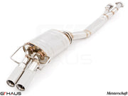 Premium exhaust system for BMW E36 M3 3.0L/3.2L Coupe/Cabrio, featuring stainless steel construction and dual tips.