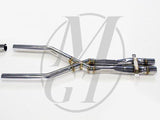 Premium stainless steel X-Pipe for BMW E39 M5 V8, enhancing exhaust flow and performance from 1998 to 2003.