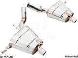 Premium Meisterschaft exhaust system for BMW E52 Z8 V8 Roadster and Alpina Roadster, showcasing polished stainless steel design.