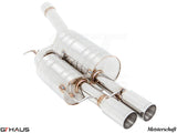 Premium stainless steel exhaust system for BMW E60/61 550i, enhancing performance and sound from 2004 to 2010.