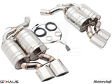 Premium performance exhaust system for BMW E63/64 M6 V10, featuring stainless steel construction and electronic valve control.