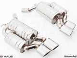 Premium stainless steel exhaust system for BMW E63/64 M6 V10, enhancing performance and sound. Meisterschaft brand.