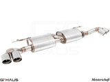 Premium performance exhaust system for BMW E70 X5 SAV 3.0i, featuring stainless steel construction and dual tips.