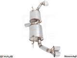Premium exhaust system for BMW E70 X5 SAV 3.0i, featuring stainless steel construction and dual tips for enhanced performance.
