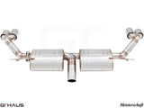 Premium performance exhaust system for BMW E70 X5 3.0i, featuring stainless steel construction and dual tips.