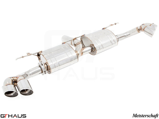 Premium performance exhaust system for BMW E70 X5 SAV 3.5i, featuring stainless steel construction and dual tips.