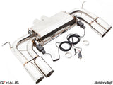 Premium exhaust system for BMW E70 X5M (2007-2013) featuring stainless steel construction and electronic valve control.