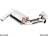 Premium exhaust system for BMW E71 X6 SAV Sport 3.5i, featuring polished stainless steel and dual tips.