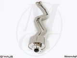 Premium stainless steel section 1 pipes with resonator for BMW E82/88 1 Series 2008-2013, enhancing performance and sound.
