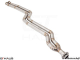 Premium stainless steel section 1 pipes for BMW E82/88 1 Series 2008-2013, designed without a resonator for enhanced performance.