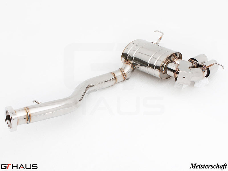 Premium stainless steel exhaust system for BMW E82/88 135i Coupe and Cabrio, enhancing performance and sound.