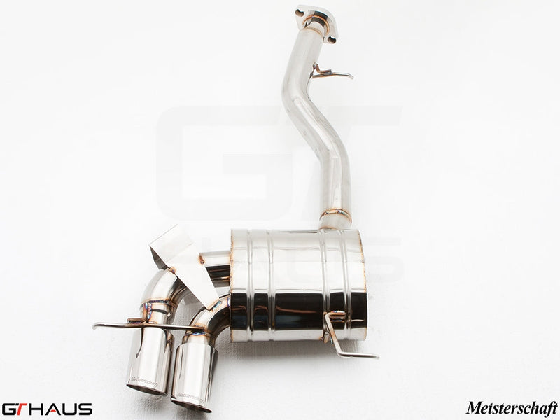 Premium stainless steel exhaust system for BMW E82/88 135i Coupe/Cabrio, featuring dual tips and enhanced performance.