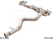 Premium performance exhaust system for BMW E82/88 1 Series 1M, featuring stainless steel construction and precision design.