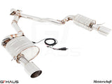 Premium performance exhaust system for BMW E89 Z4 3.5i/is, featuring stainless steel construction and electronic valve control.