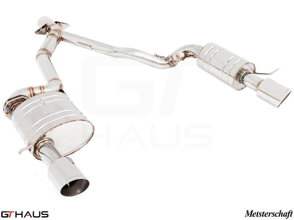 Premium performance exhaust system for BMW E89 Z4 3.5i/is, featuring stainless steel construction and enhanced sound.